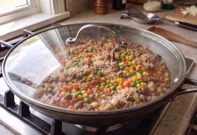 Ground Beef Rice Recipes — finished ground beef rice served in a home-kitchen setting